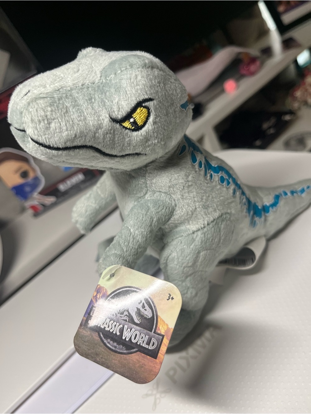 Jurassic World Dominion Velociraptor Blue 6.5-inch plush toy NWT